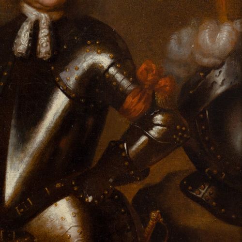 PHILIPPUS VILAIN PORTRAIT OF A GENTLEMAN IN ARMOUR ANTIQUE OIL PAINTING - ADDITIONAL PHOTO 7
