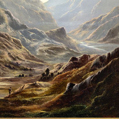 CHARLES LESLIE IN GLEN TILT ANTIQUE OIL PAINTING - ADDITIONAL PHOTO 3