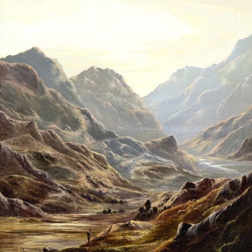 CHARLES LESLIE IN GLEN TILT ANTIQUE OIL PAINTING - ADDITIONAL PHOTO 5