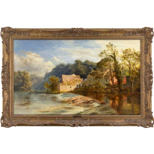 Robert Gallon, Killinghall Mill, Yorkshire - Antique Oil Painting