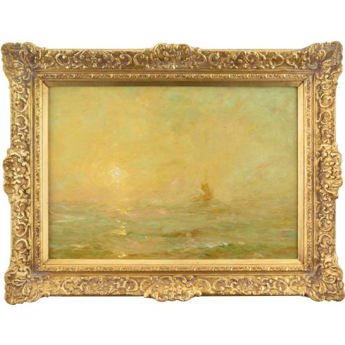 William Ayerst Ingram, Evening at Sea - Antique Oil Painting