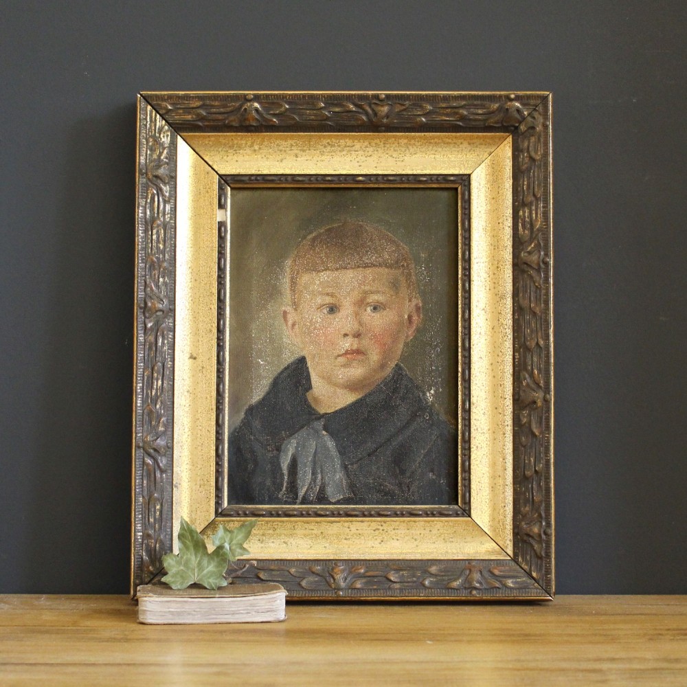 Portrait Of A Boy, Original Oil Painting, 20s, 30s