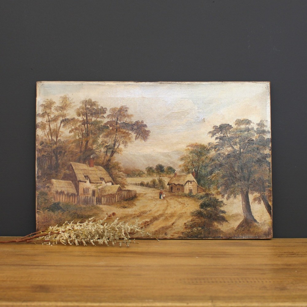 Victorian Woodland Scene, Original Oil Painting, English Countryside