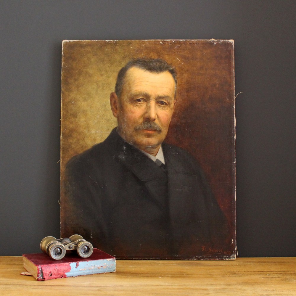 Flores Scheel, Eduard Alge, Portrait, Oil Painting