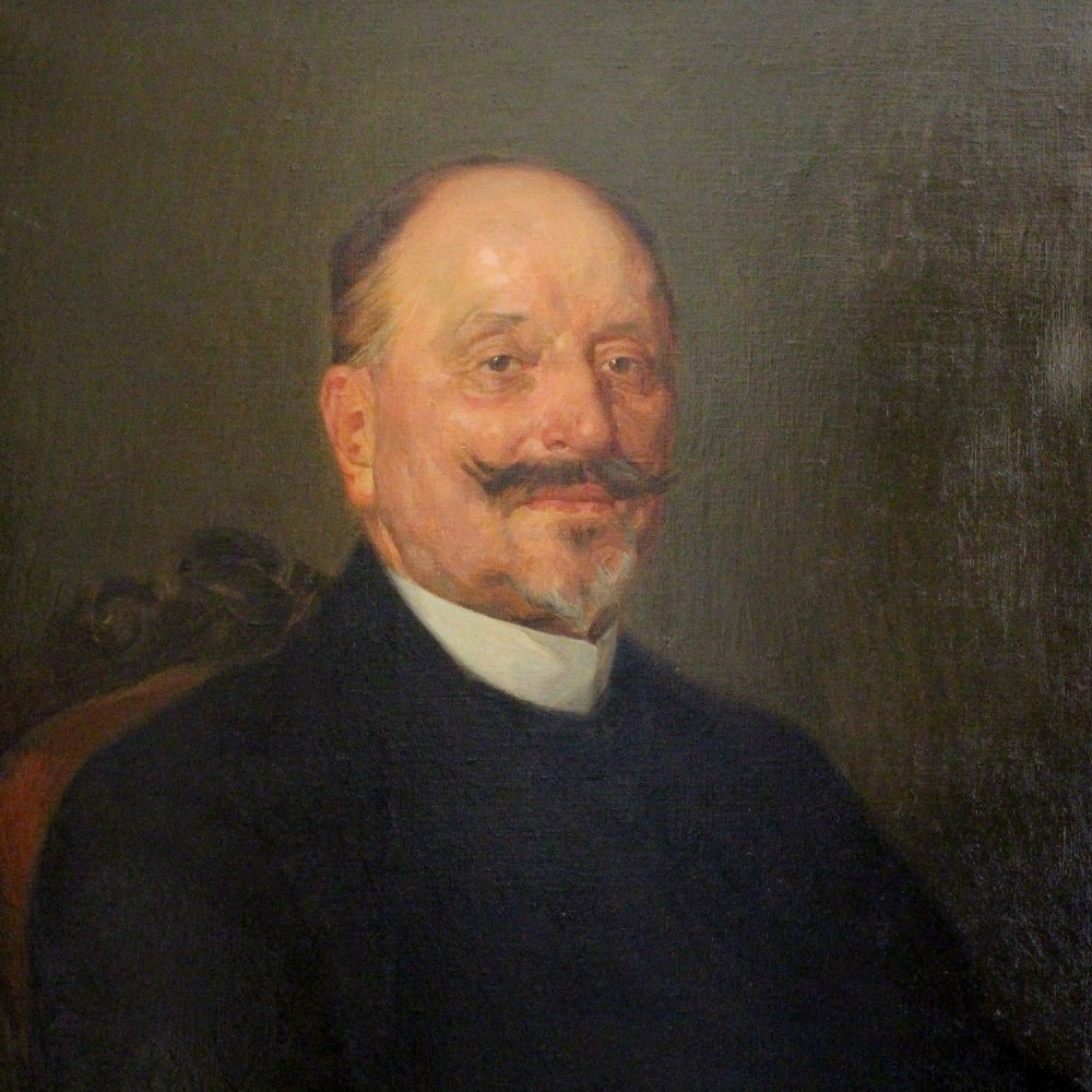 Franz Ludwig Kiederich, Portrait Of Anton Bürsgens, Large Original Oil Painting