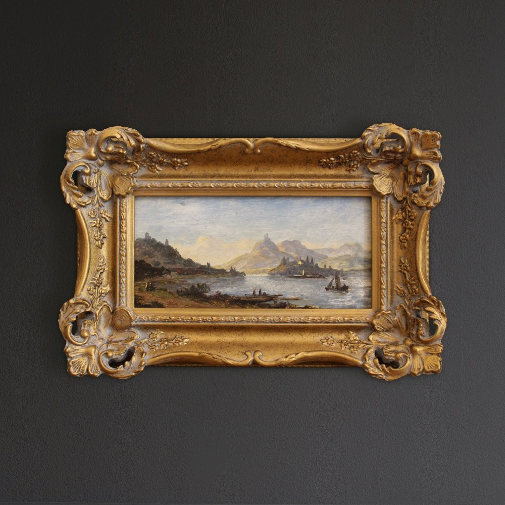 Benjamin Williams Leader RA, View Over Rolandseck, Oil Sketch