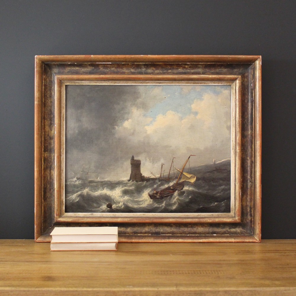 Rough Seas, 19th Century Nautical Scene
