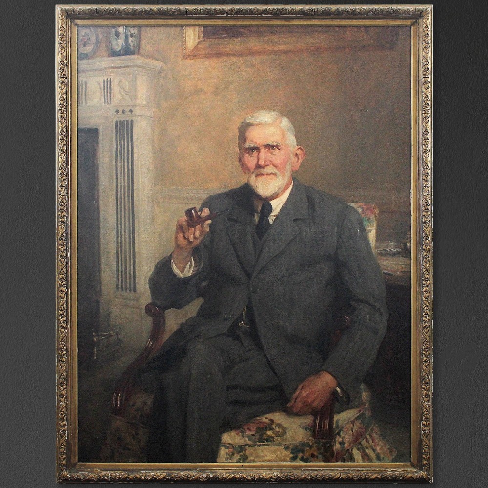 Hugh Goldwin Rivière, Portrait Of A Seated Gentleman