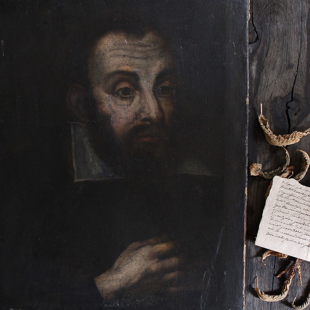 17th-Century Flemish Portrait of a Gentleman, Dark Antique Portrait