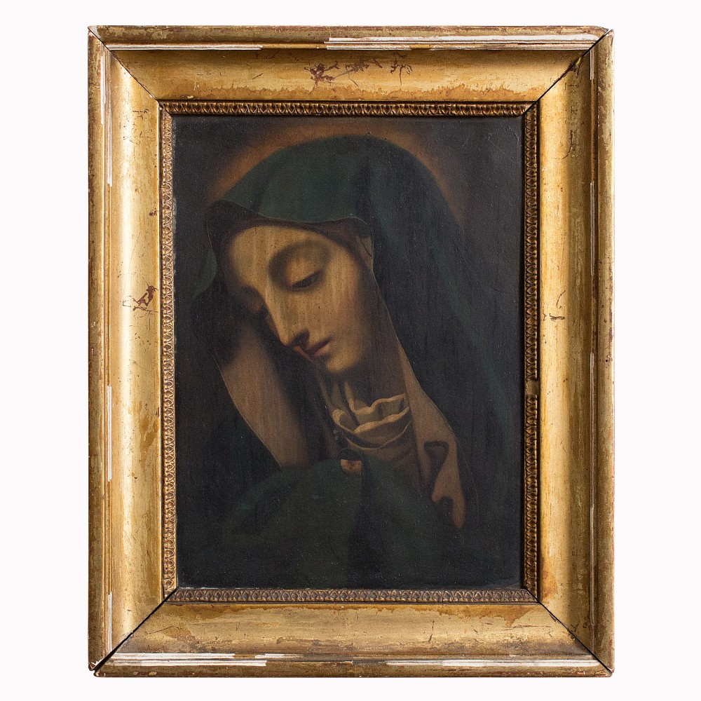 17th-Century, Madonna Del Dito, Religious Oil Painting