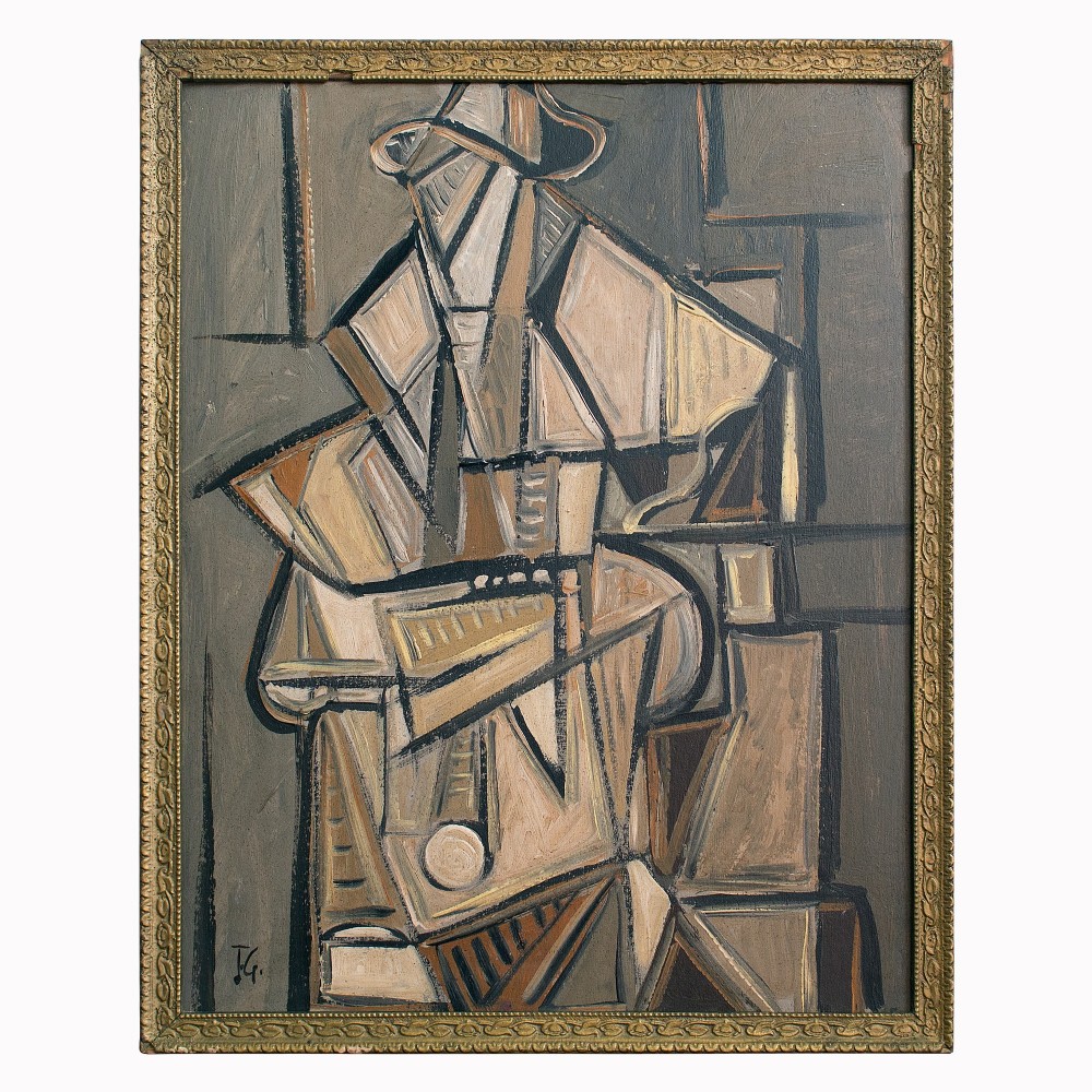 Cubist Portrait Of A Man In A Hat, c.1940