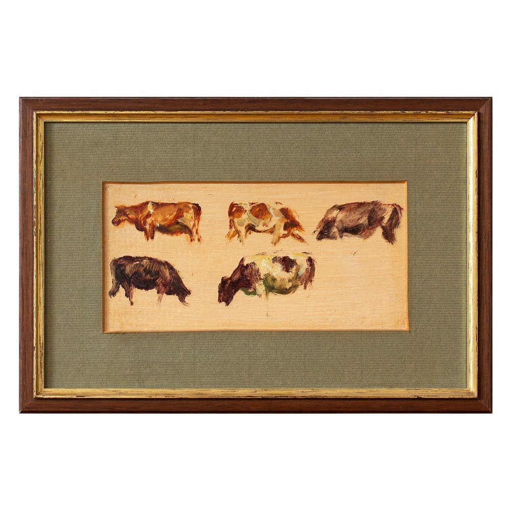 Hemich Vitz, Five Cow Studies, Oil Painting
