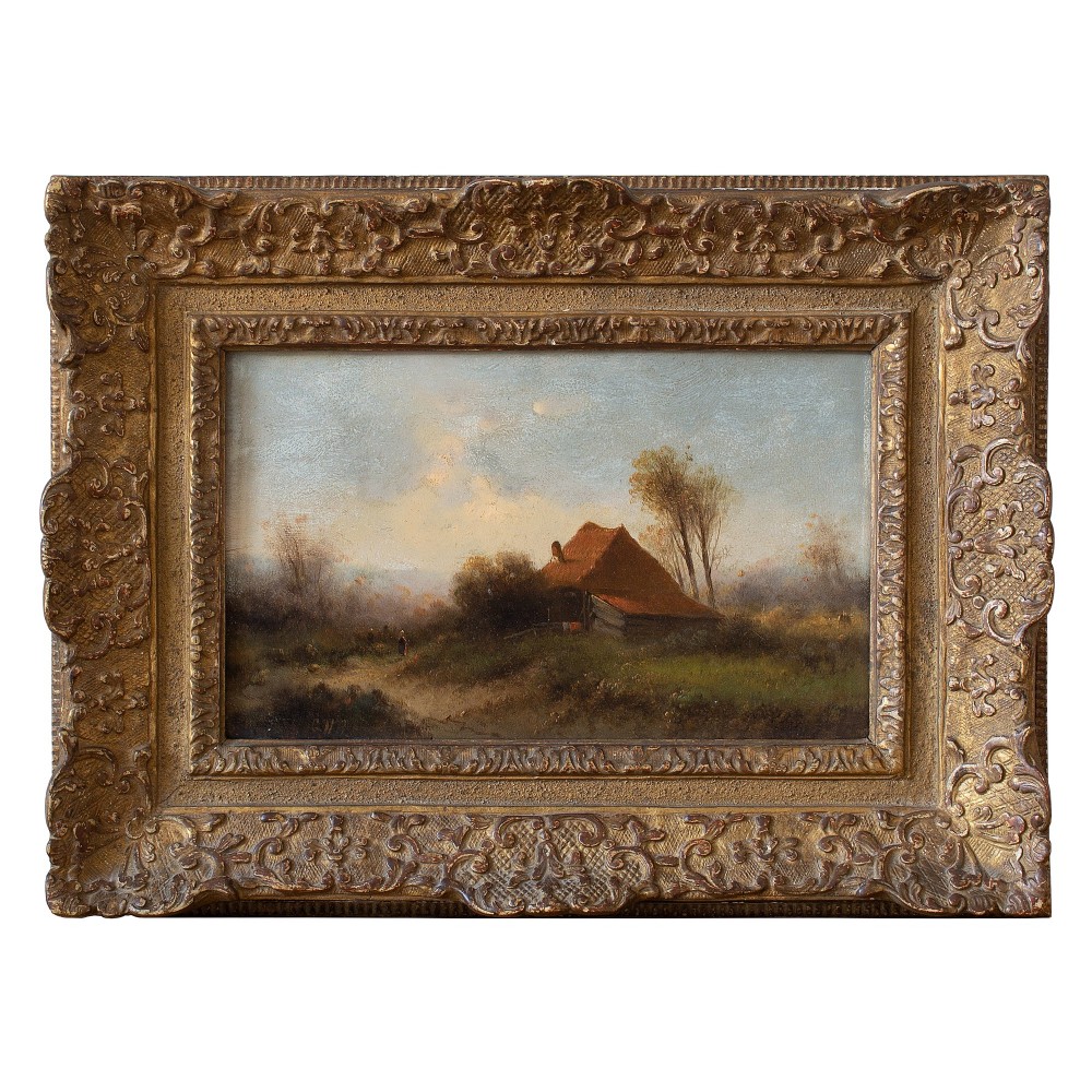 Attr. Cornelis I Westerbeek, Dutch Landscape With Track, Figure & Dwelling