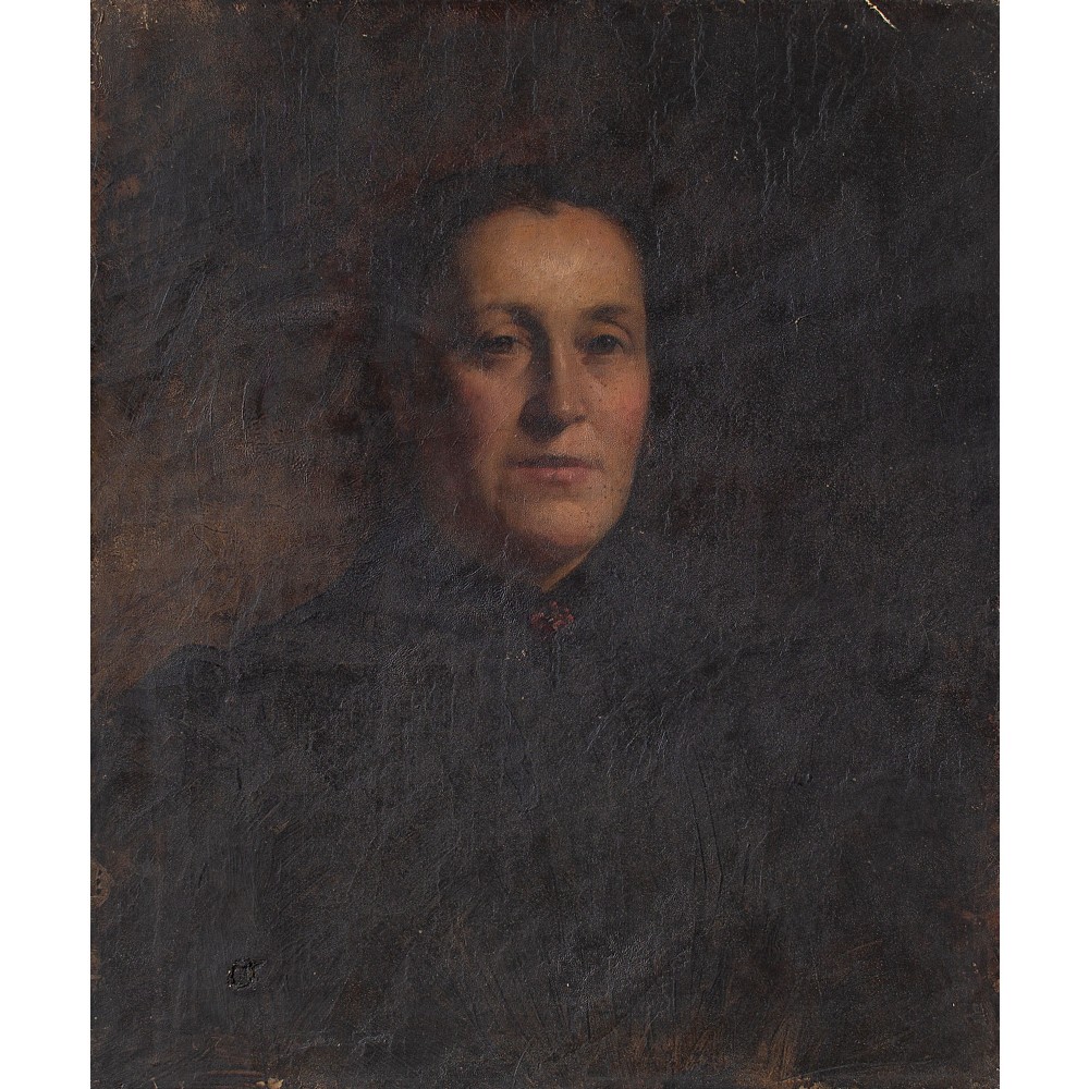 19th-Century French School Portrait Of A Lady, Oil Painting