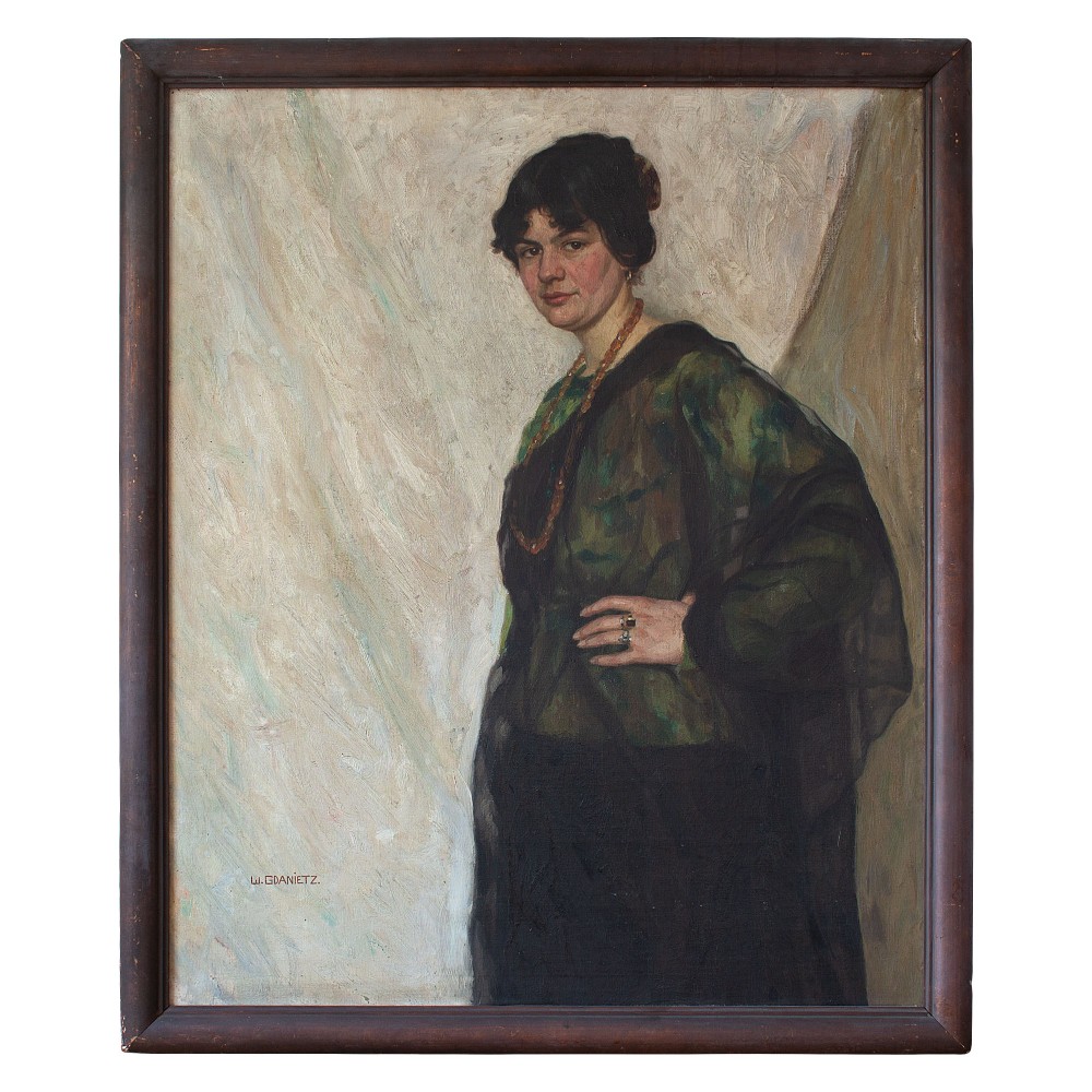Wilhelm Gdanietz, Large Portrait Of A Spanish Woman, 1930s Oil Painting