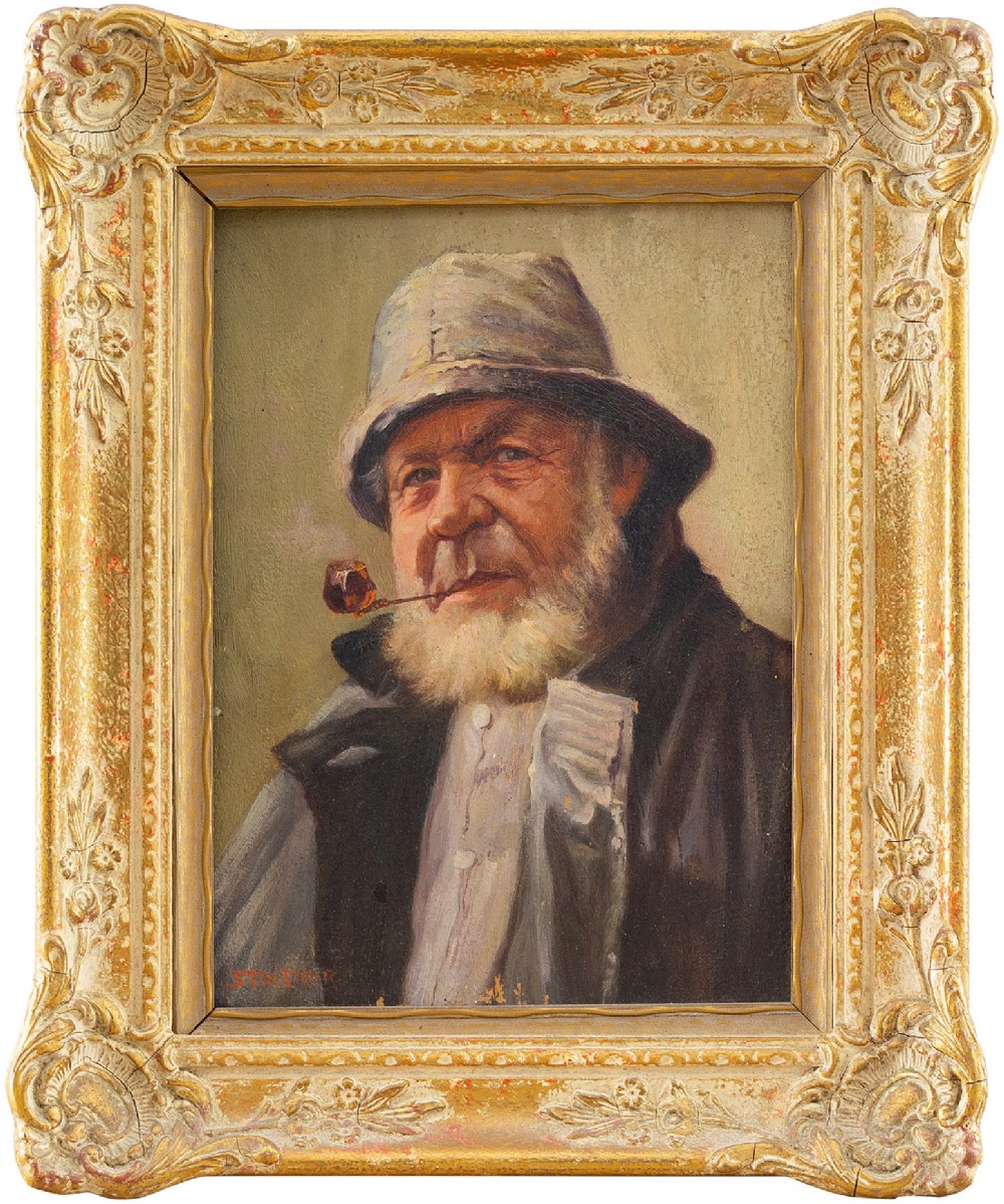 Carl Siegfried Stoitzner, Portrait Of An Old Salt, Early 20th-Century Oil Painting, Fisherman