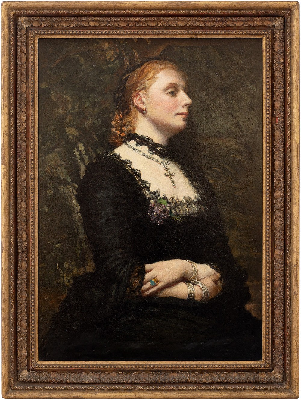 British School, Portrait Of A Lady In Black