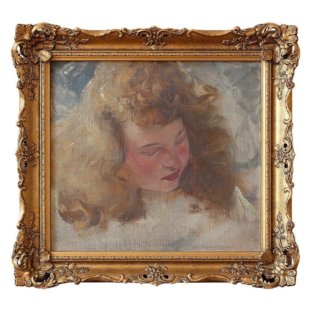 Hugo Ziegler, Study Of An Angel, Oil Painting, Antique Oil Painting