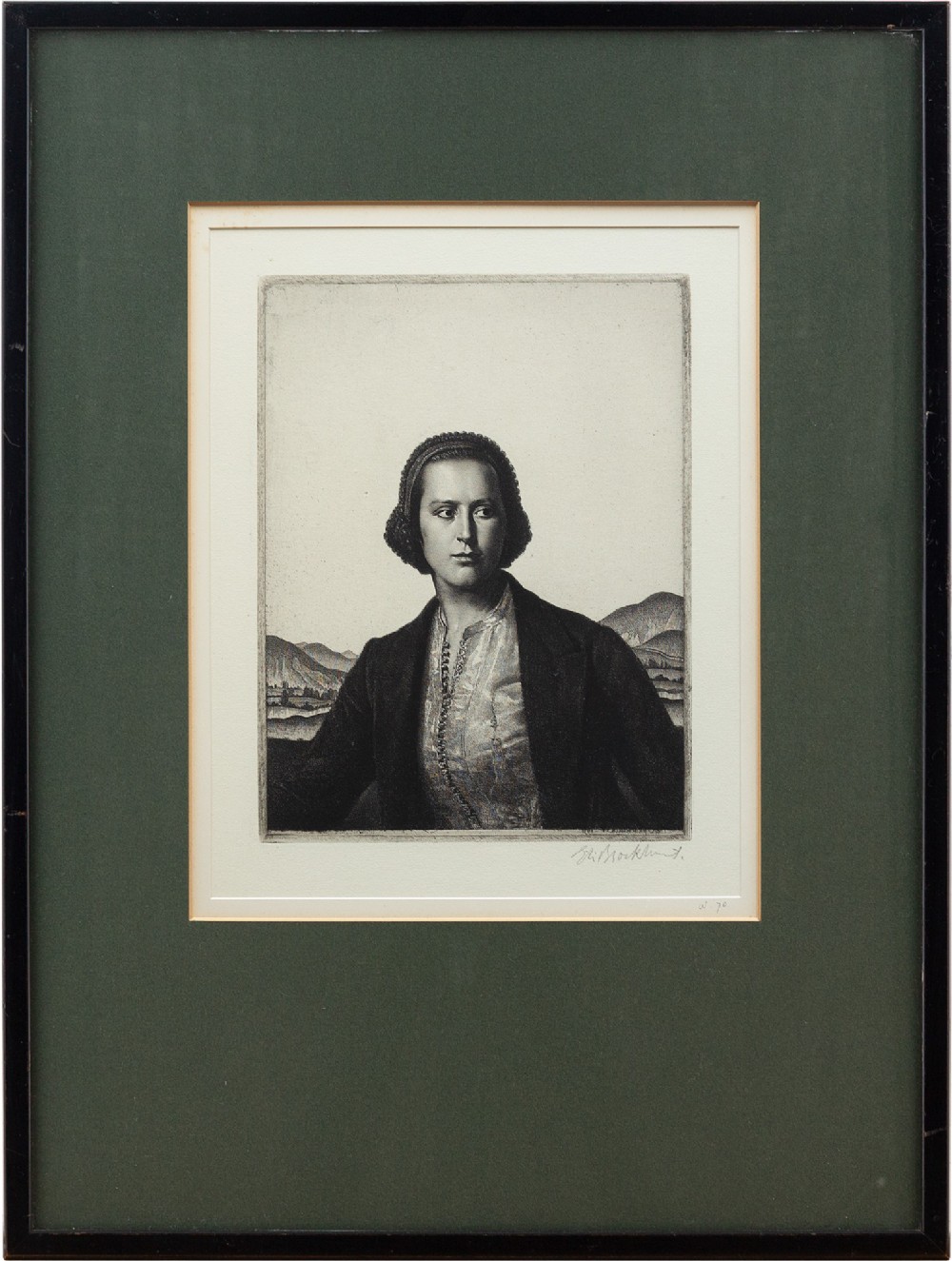 Gerald Leslie Brockhurst, Young Womanhood - Early 20th-century Etching 