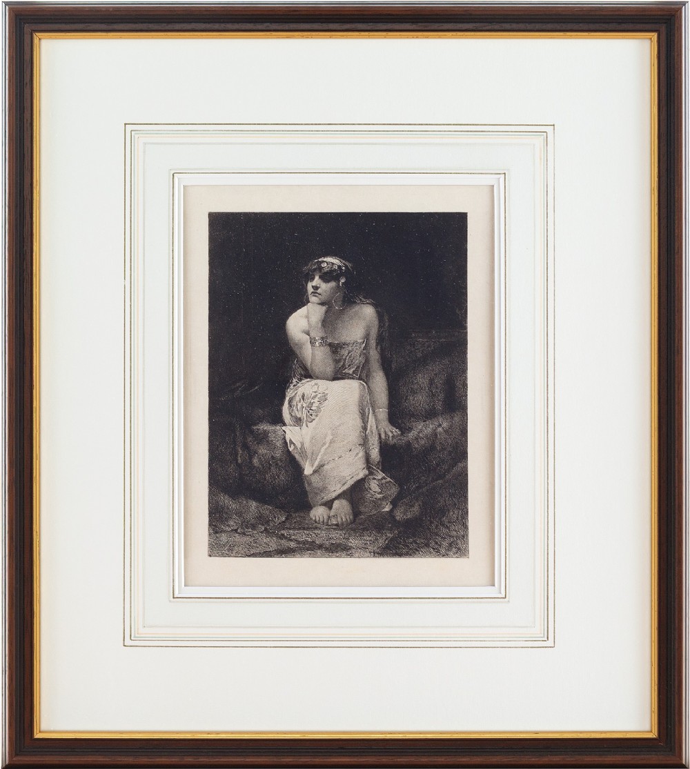 Leopold Flameng, Queen Herodiade - Antique Etching 