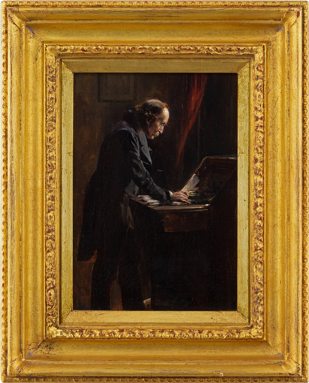 Sir George Ogilvy Reid RSA, The Colonel’s House Bills - Antique Oil Painting 