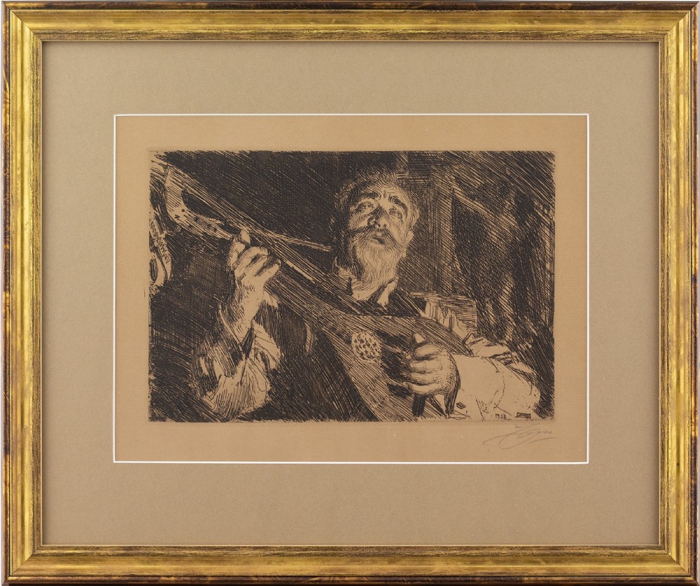 Anders Zorn, Vicke, Antique Etching 