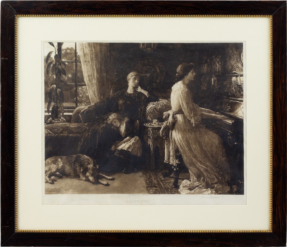 Memories, After Frank Dicksee, Herbert Thomas Dicksee - Antique Etching Proof 