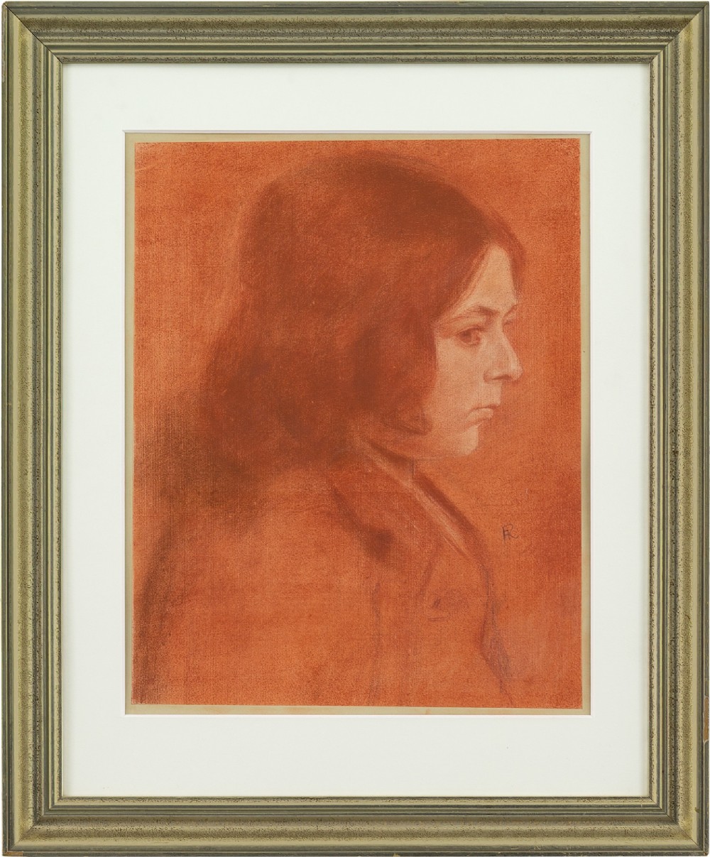 Friedrich August Von Kaulbach, Portrait Study Of A Girl - Antique Drawing 