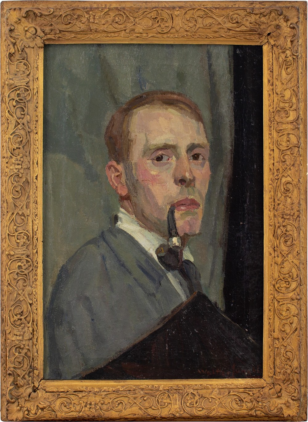 Walter Jungblut, Self-Portrait - Vintage Oil Painting 