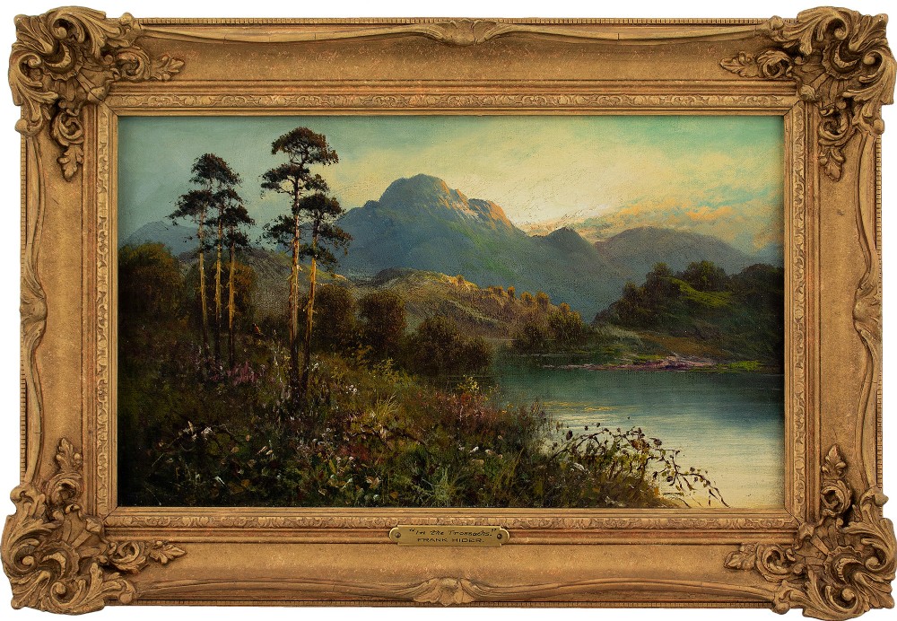 Frank Hider, Trossachs National Park, Scotland - Antique Oil Painting 