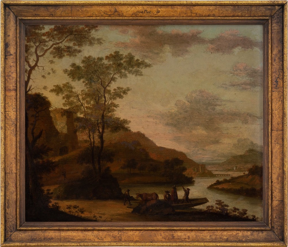 Attr. Pieter Nolpe, 17th-Century Dutch Landscape With River - Antique Oil Painting 