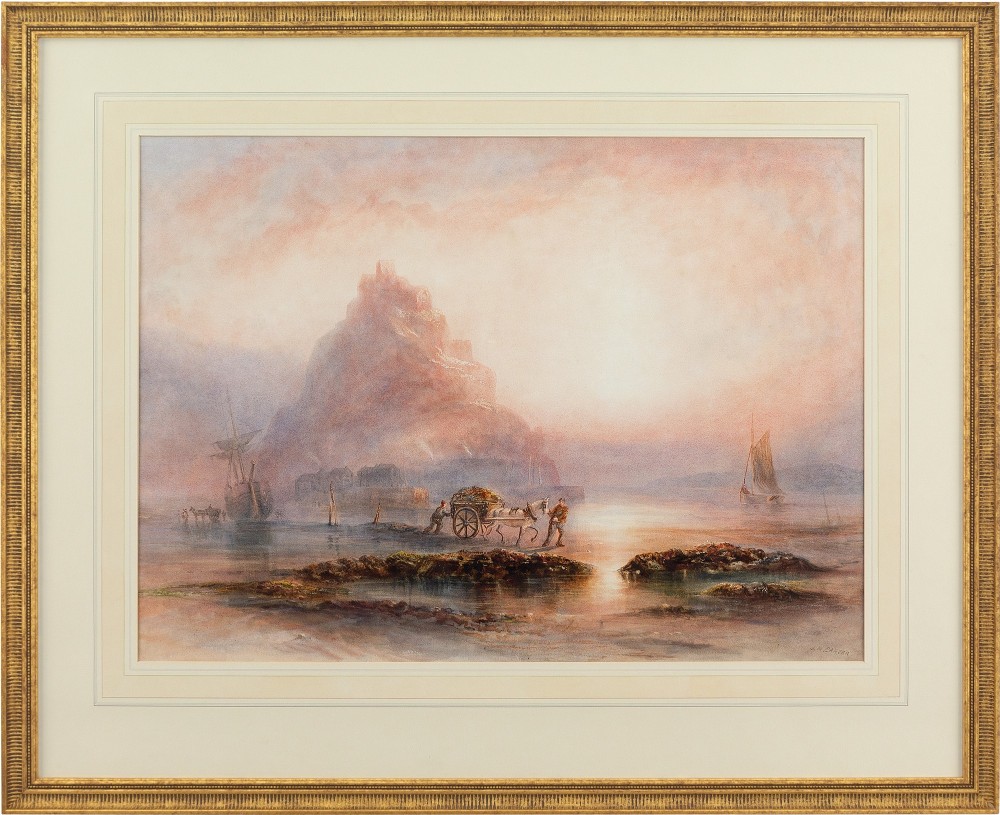 Joseph Newington Carter, Saint Michael’s Mount - Antique Watercolour 