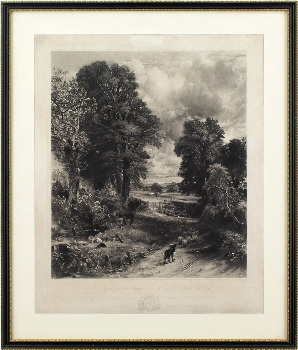 David Lucas, After John Constable, The Cornfield - Antique Engraving 