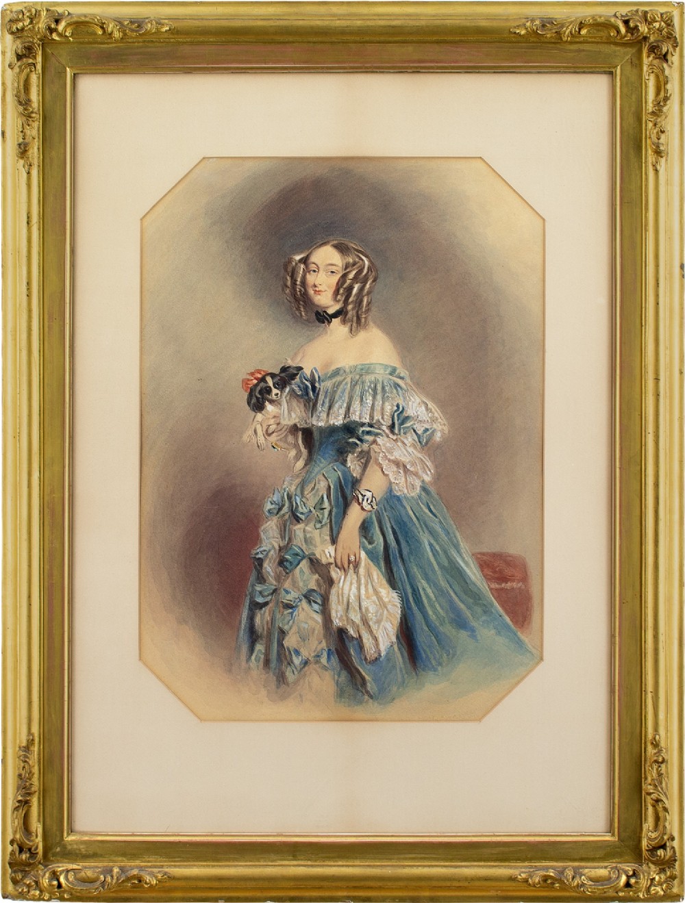 Mid-19th-Century Portrait Of Amelia Jenkins, Antique Portrait
