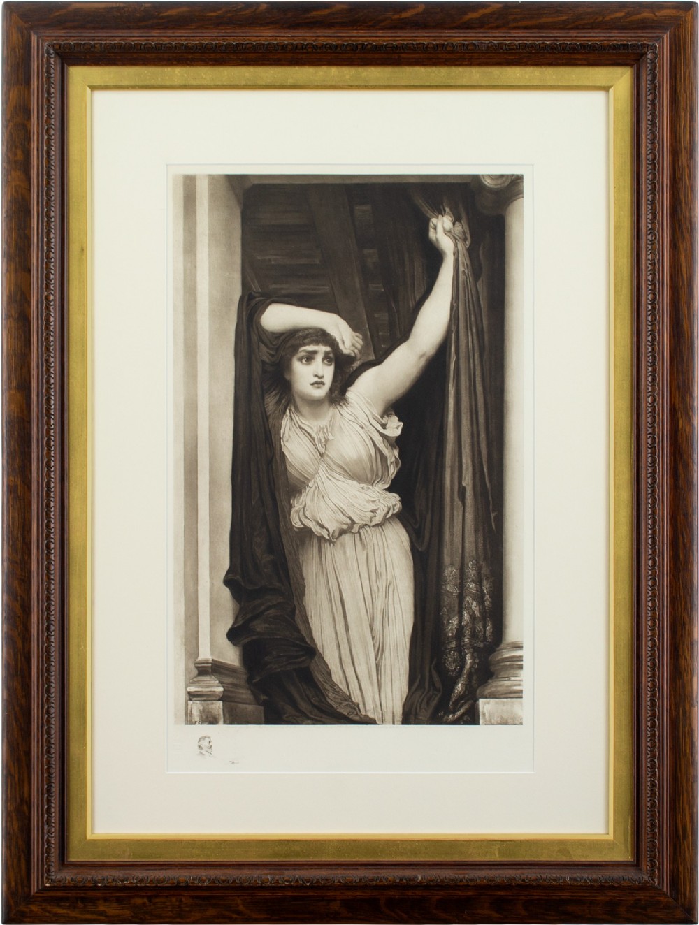 After Frederic Lord Leighton, The Last Watch Of Hero - Large Antique Photogravure