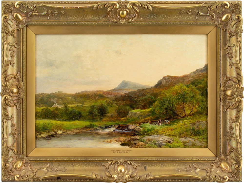 David Bates, Moel Siabod, Capel Curig, Antique Oil Painting, Wales