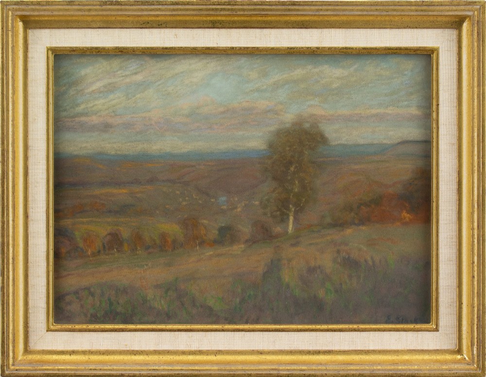 Erwin Starker, Burgholzhof To Neckarrems - Antique Pastel