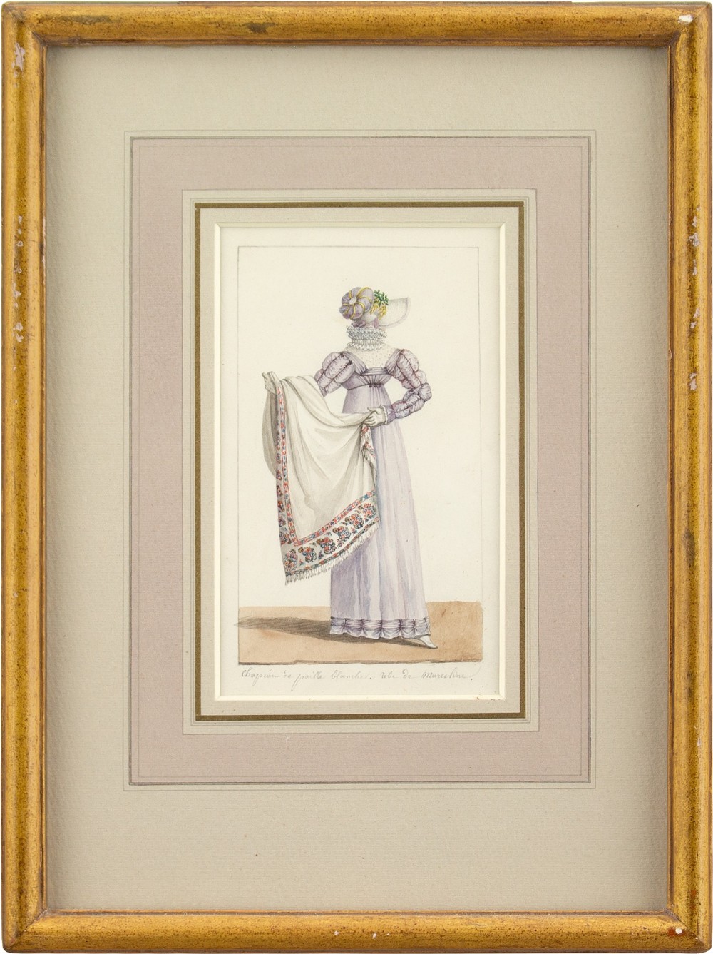 Two Early 19th-Century French School Fashion Drawings