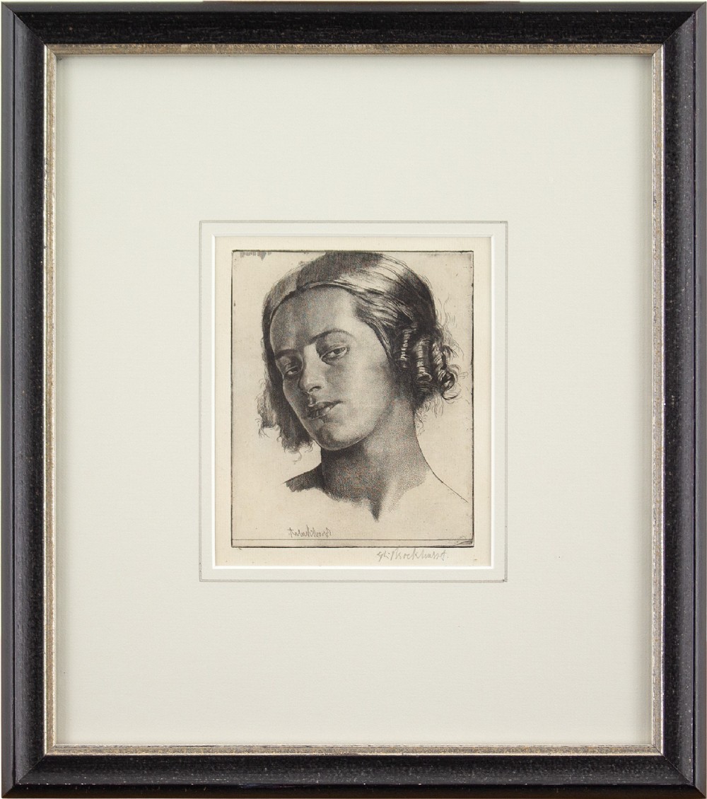 Gerald Leslie Brockhurst, Nadia - Antique Etching