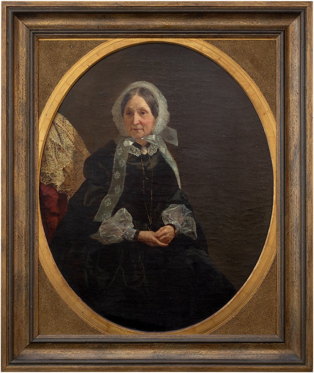 Edwin Williams, Portrait Of Mary Anne Boyce - Antique Oil Painting 