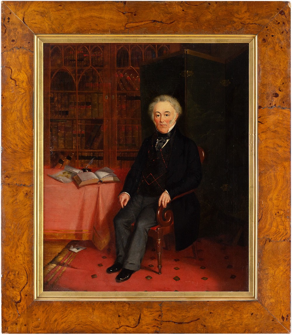 19th-Century English School, Portrait Of A Distinguished Gentleman - Antique Oil Painting
