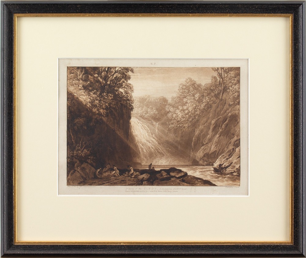 Charles Turner & JMW Turner, Drawing Of The Clyde, Liber Studiorum - Antique Etching With Mezzotint