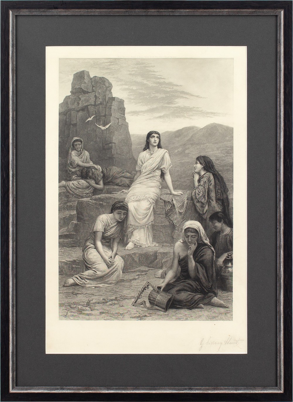 George Sidney Hunt After Edwin Long RA, In the Wilderness - Antique Engraving 