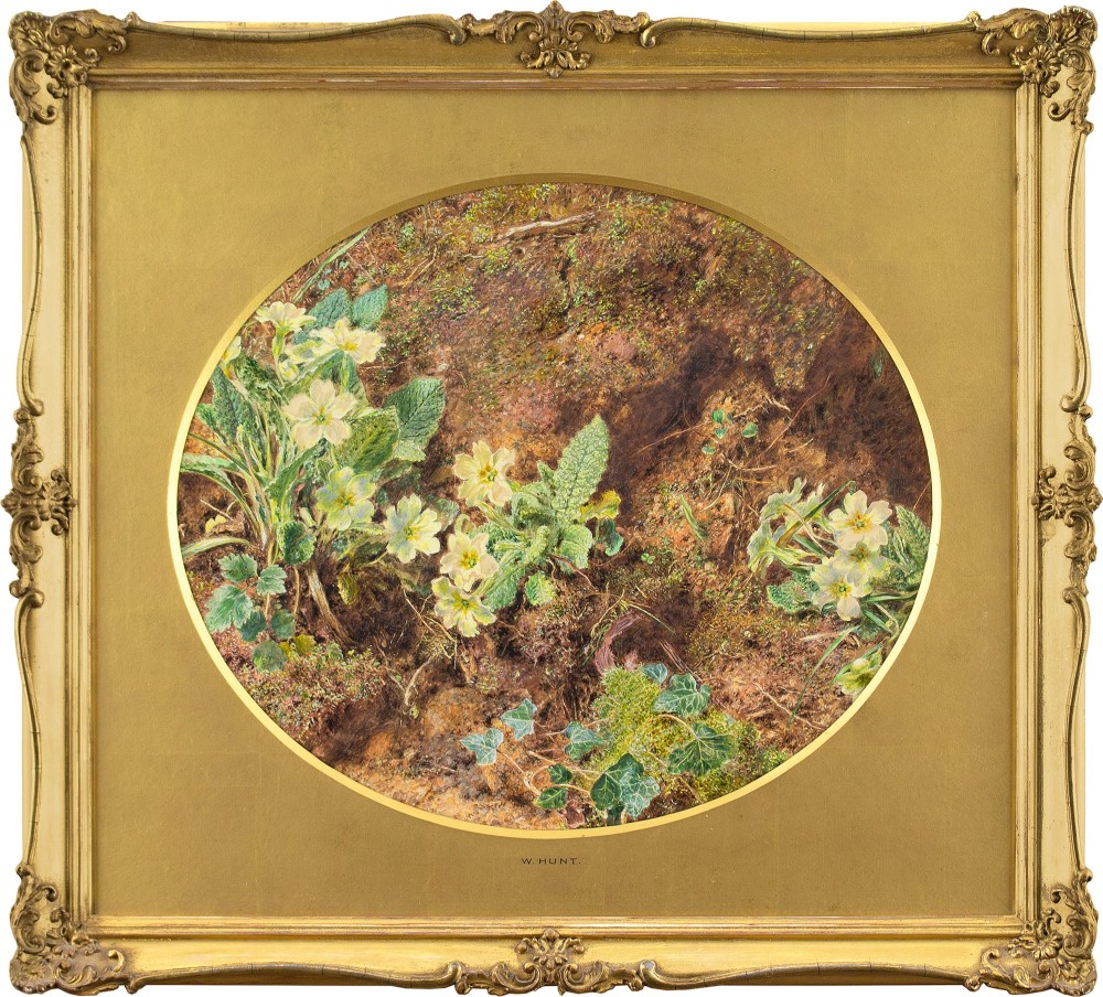 William Henry Hunt OWS, Still Life With Primroses - Antique Watercolour