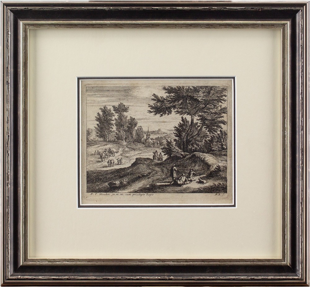 Adriaen Frans Boudewyns After Adam-François Van Der Meulen - Antique Etching 