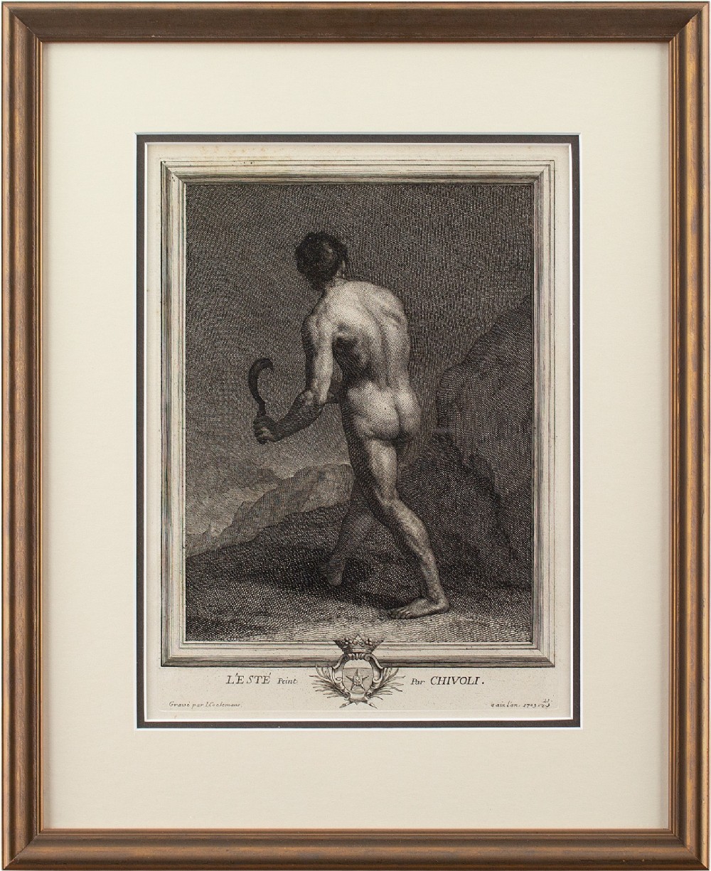 Jacques Coelemans After Chivoli, From The Cabinet Of Jean-Baptiste II De Boyer - Antique Engraving 
