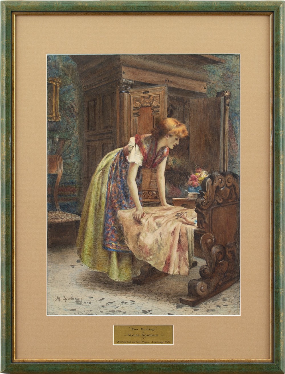 Maude Goodman, You Darling! - Antique Watercolour