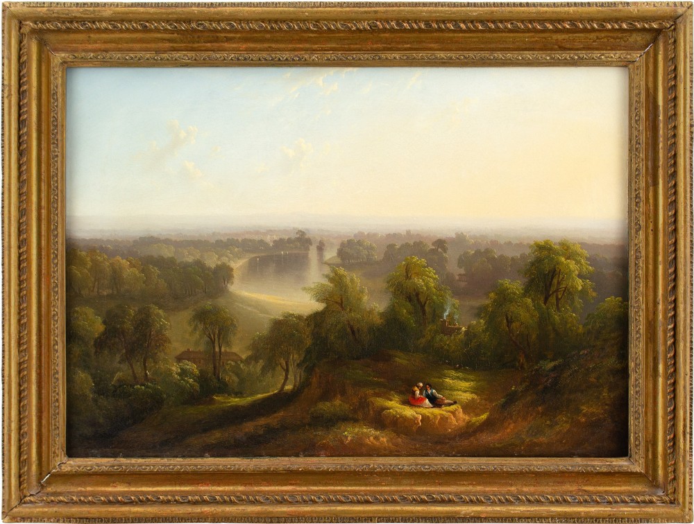 John Martin (Circle), The Valley Of The Thames Viewed From Richmond Hill - Antique Oil Painting 