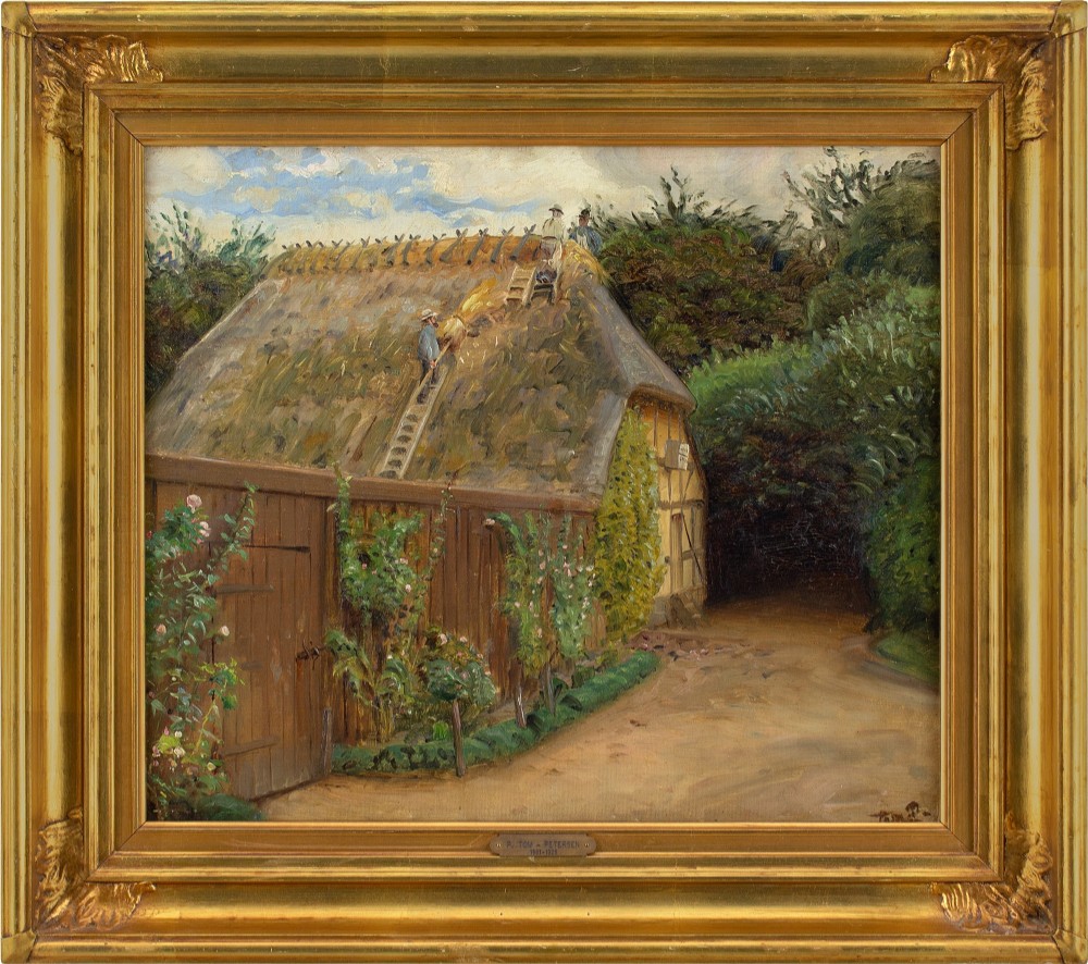 Peter Tom-Petersen, View From Brahetrolleborg - Antique Oil Painting 