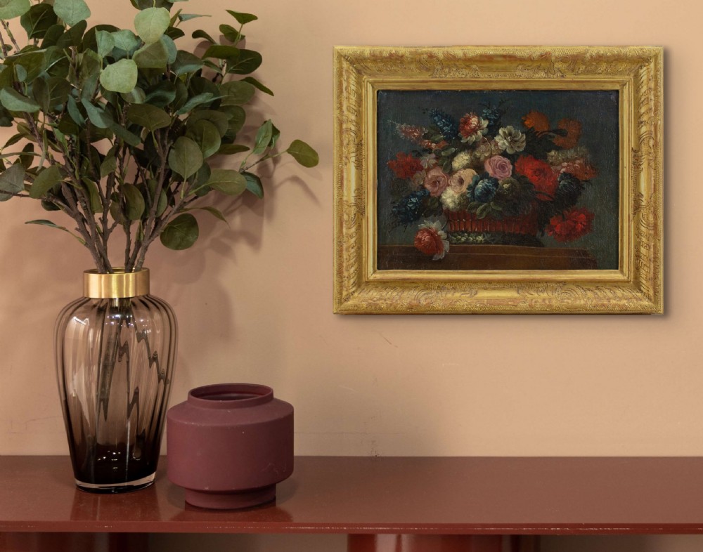 Nicolas Baudesson (School), Still Life With Flowers - Antique Oil Painting  View III